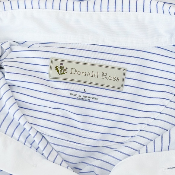 Donald Ross Aronimink Striped Golf Polo Shirt - Picture 8 of 9